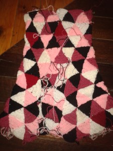 Last few triangles placed carefully