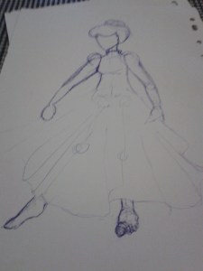 Progress on someone dancing - focus on drawing hands and feet