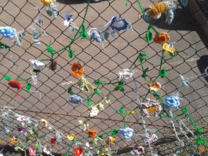 kelly-marie mcewan creative tanks 2013 crochet flowers vines install complete