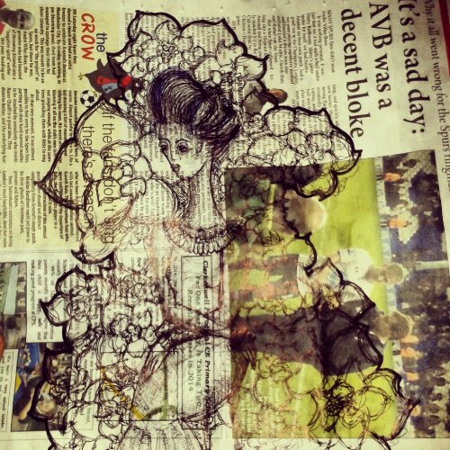 Paste-up, découpage or papier mâché&nbsp;glue