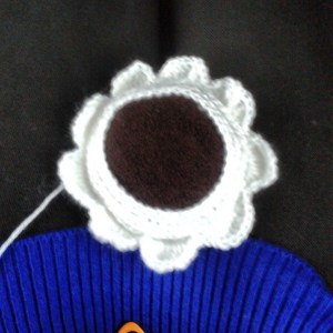 crochet earmuff work in progress