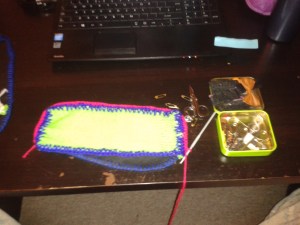 crocheting soles together WIP