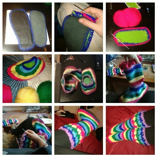 Crochet leather sole soft boots, crocodile stitch&nbsp;tops