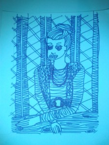 Sketch woman wallpaper