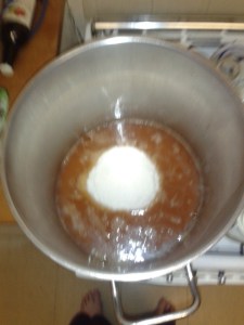 apple rosehip sugar boil