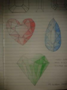 heartcut pearcut prismcut diamond sketches