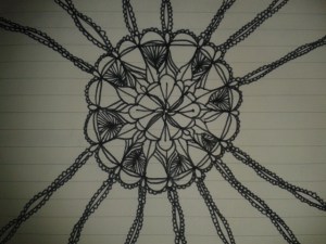 black ink mandala adrawingaday sketch project