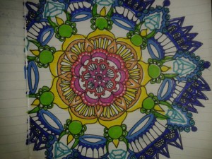 rainbow mandala ROYGBIV pattern drawing