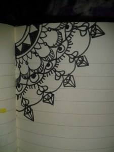 eyes diamonds mandala pattern relaxing a drawing a day