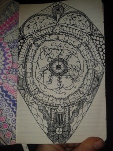 abstract birdseye garden mandala zentangle patterns