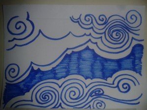 drawaday sketch project swirling cloud drawing