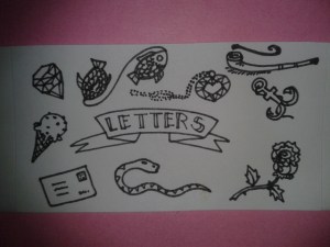 classic tattoo flash drawing fish snake rose