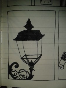 lantern drawingaday sketch project wrought iron
