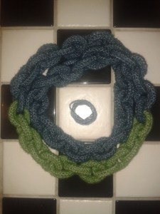 Chain link crochet multi colour necklace