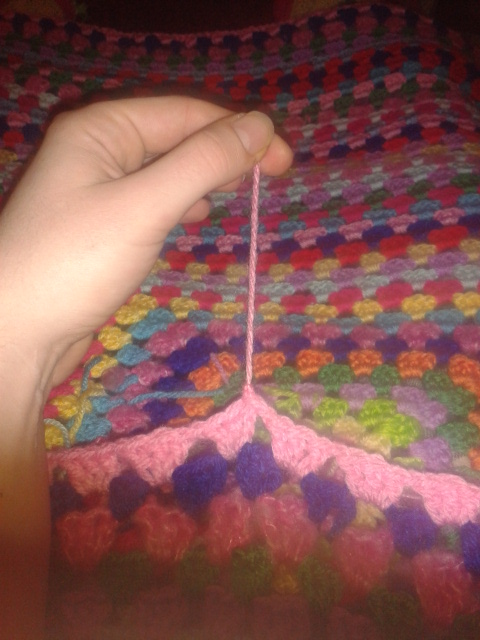 Complete ttreble crochet granny stitch blanket