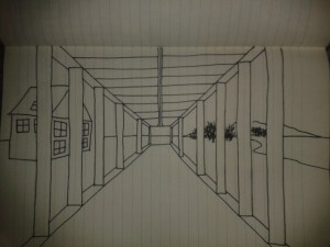 basic perspective adrawingaday exercise sketch