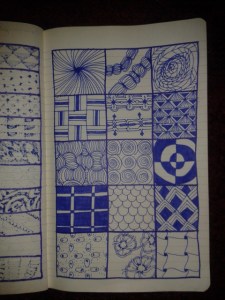 zentangle geometric line drawing contours