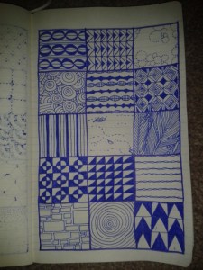 zentangle patterning art project practice
