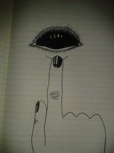 reflective pupil eye spooky drawing