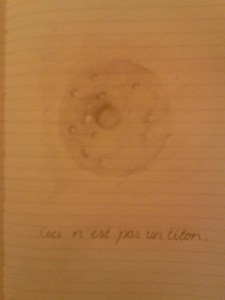 magritte nipple appropriation graphite sketch moleskine