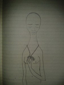 sadness drawing locket graphite sketch moleskine