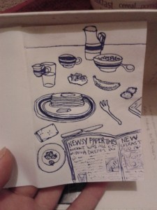 daily drawin breakfast sketch zine illustration