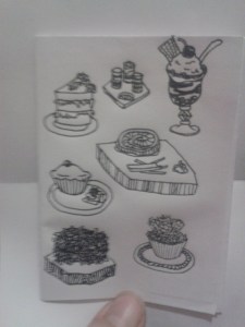 daily drawing art sketch zine project desserts