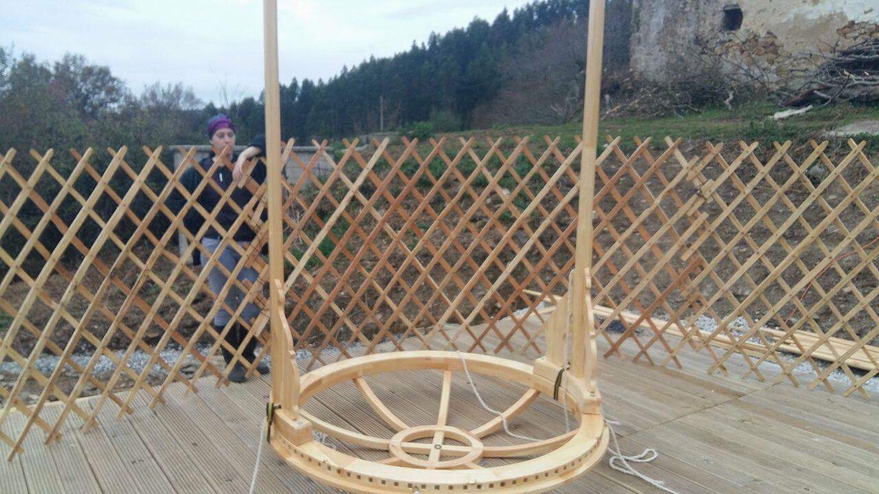 How yurt lattice fame fits together 