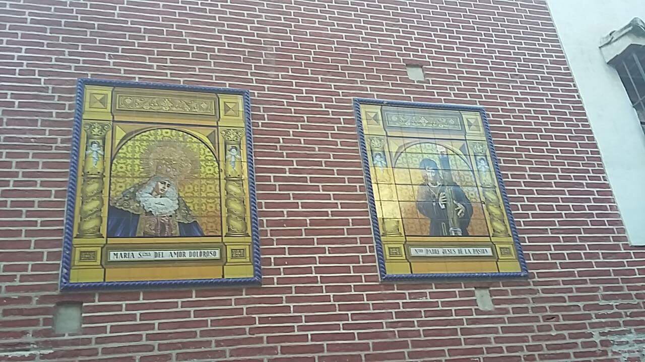 Catholic tile portraits malaga Jess in Malaga official street art
