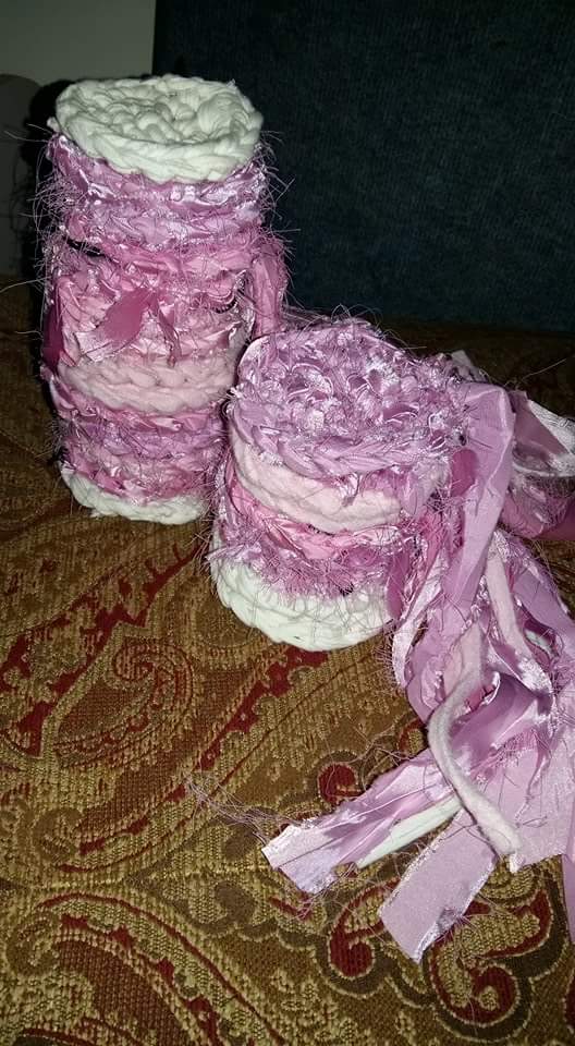 Reused fabric crochet rug pattern