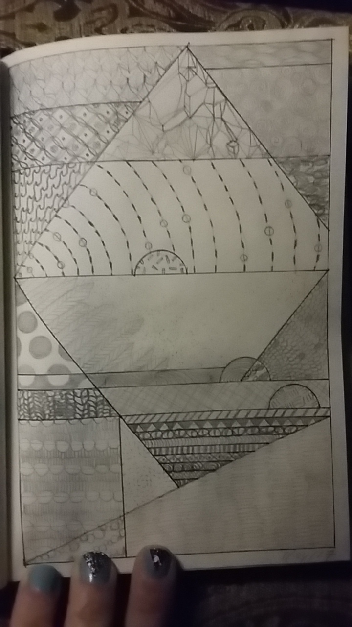 pencil sketch patterning zen line drawings