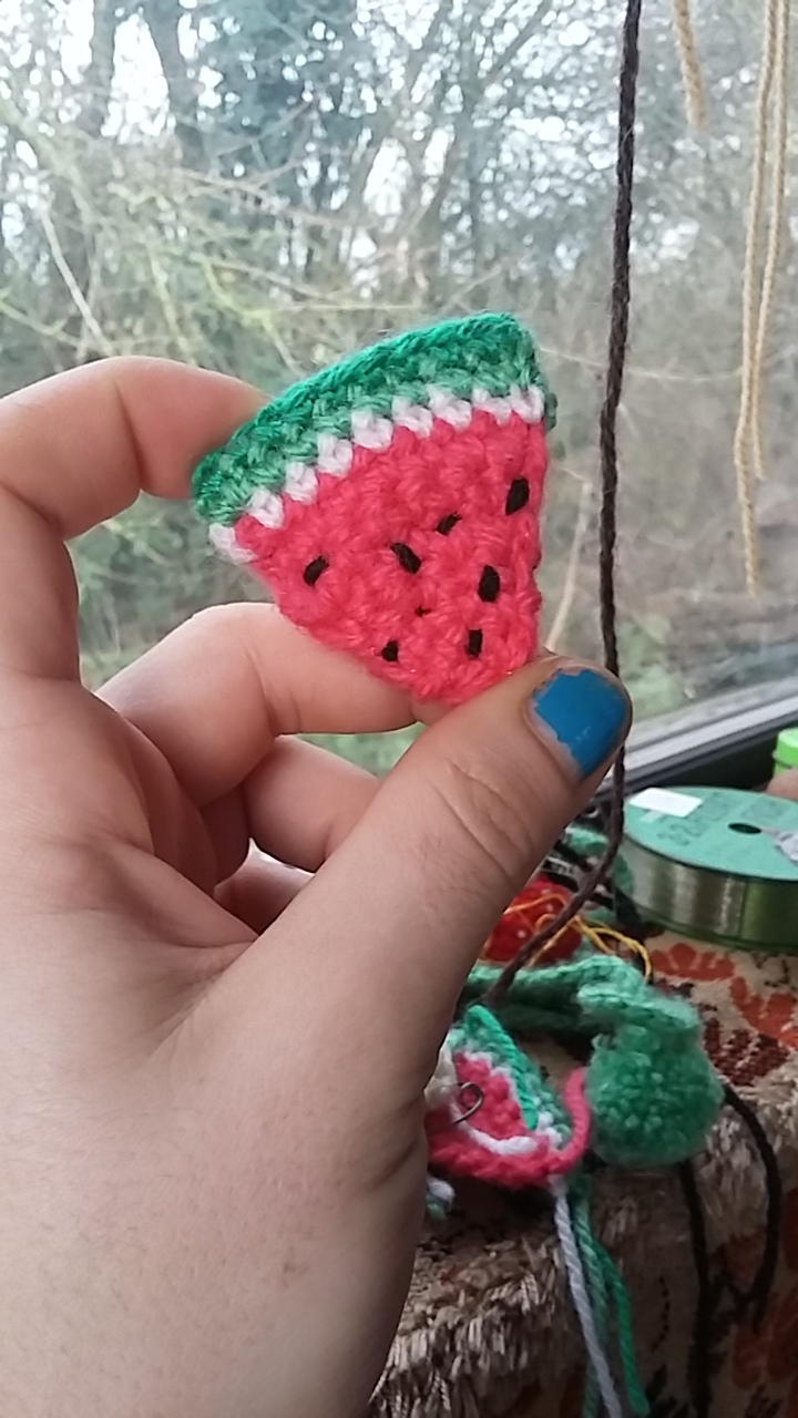 watermelon crocheted beadmaking jewellery